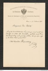 k.k. naturhistorisches Hofmuseum, Intendanzakten 1885-1896 (Hauer), Aktenzahl Z.72/1893, Seite 5